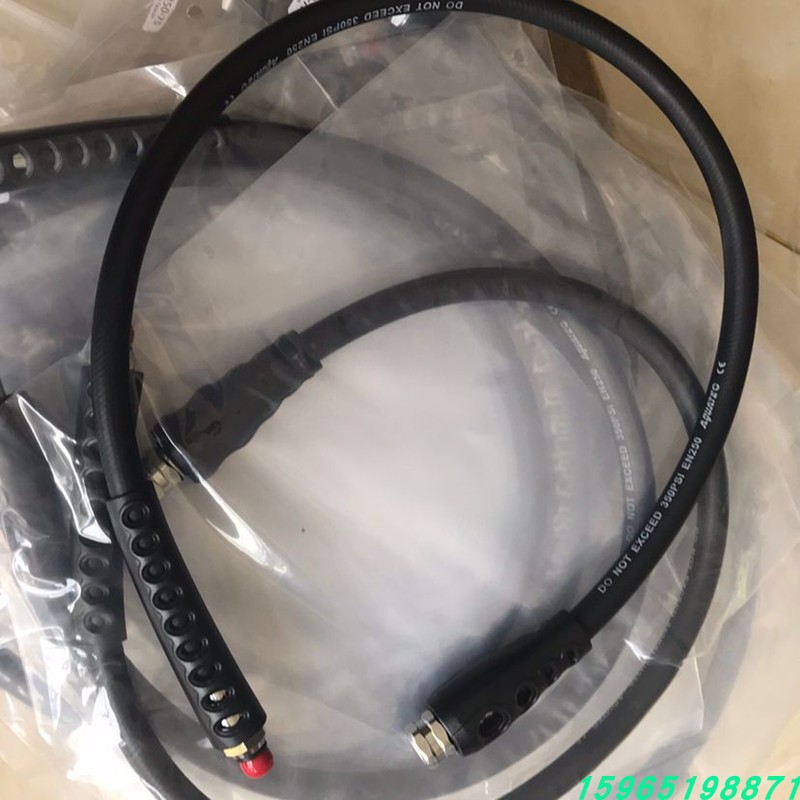 Black 75CM submersible aspirator medium pressure tube diving secondary head low pressure tube Suction Regulator Medium Pressure Tube