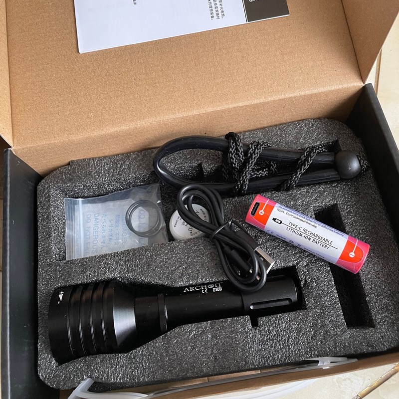 Diving Lighting Equipment ARCHON Aupupil D10U Diving Flashlight Diving Lamp Deep Diving Waterproof Flashlight