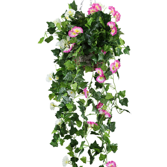 Artificial Plant Simulation Morning Glory Wall Hanging Flower Vine