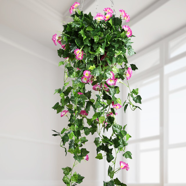 Artificial Plant Simulation Morning Glory Wall Hanging Flower Vine