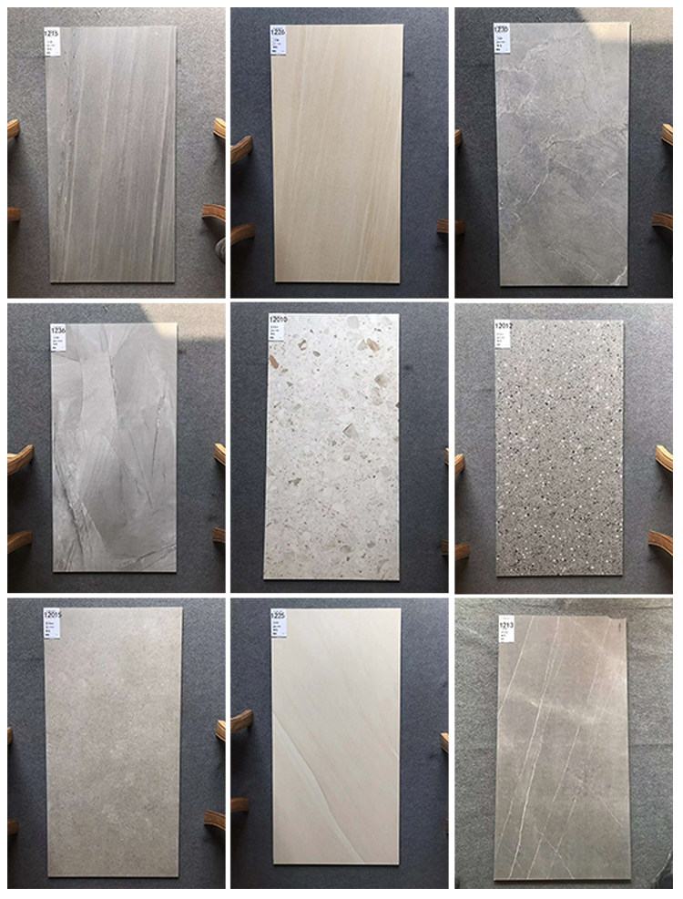 Imitate marble antique brick living room bedroom floor tile 600*1200mm tile clothing shop floor tile gray sandstone