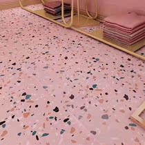 Pink terrazzo antique tile floor tiles living room bedroom floor tiles 600 clothing store tile background wall imitation terrazzo