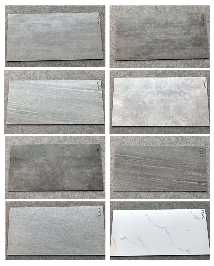 Grey Cement Brick Industrial Wind Tiles 600 * 1200 Living-room Mall Floor Tiles Matt Anti Slip Retro Floor Brick