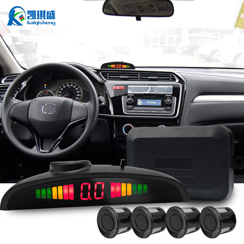 Trolley car GM reversing radar voice report distance 4 probe buzzer induction alarm embedded type 12V