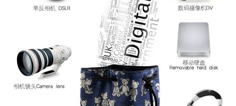 DUSTGO xách tay túi máy ảnh Canon Nikon SLR túi máy ảnh kỹ thuật số Sony Micro đơn bể túi vai messenger - Lưu trữ cho sản phẩm kỹ thuật số hộp đựng tai nghe mozard
