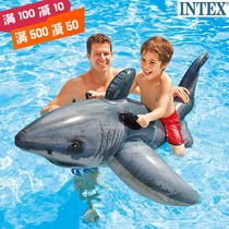 intex inflatable large realistic shark adult mount children swimming play great white shark mount inflatable toy