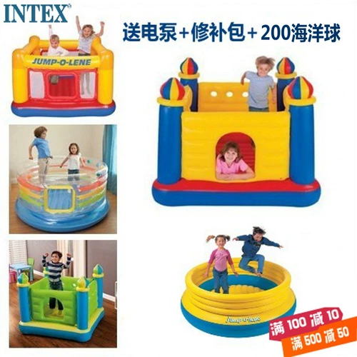 Батут, надувная игрушка, морской бассейн с шариками, замок, увеличенная толщина