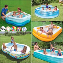 Thickened export inflatable multi-person swimming pool rectangular paddling pool dormitory bath shower kindergarten ocean ball pool