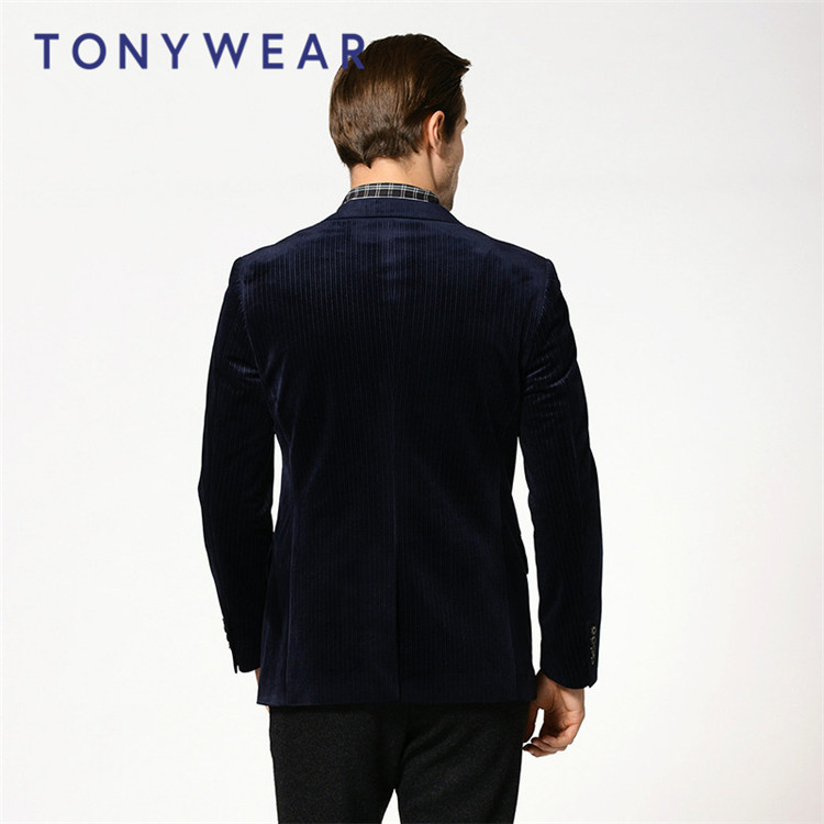 TONY WEAR 汤尼威尔 男式商务休闲提花丝绒西装 外套 天猫优惠券折后￥159包邮（￥209-50）