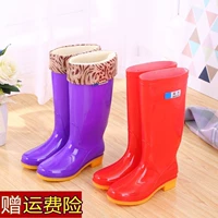 Giày cao su nữ chống trượt cao su nữ dài mưa ủng nữ ống dài chống thấm siêu dài đầu gối an toàn thời trang ống ngắn. - Rainshoes giày chống nước Adiddas