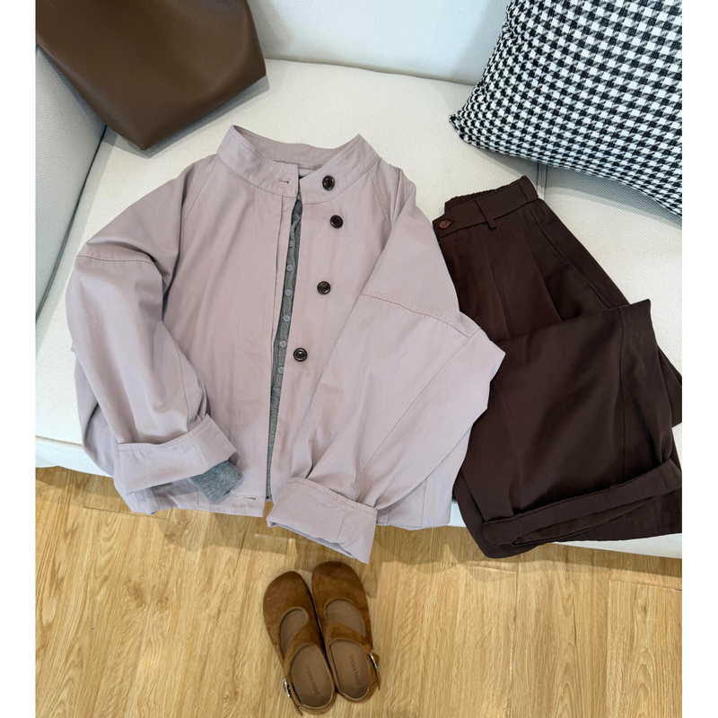 Gentle Purple Short Jacket for Women, 2026 Autumn New Popular Style, Petite Korean Style, High-End and Very Attractive Jacket Gentle Purple Short Jacket for Women, 2026 Autumn New Popular Style, Petite Korean Style, High-End and Very Attractive Jacket