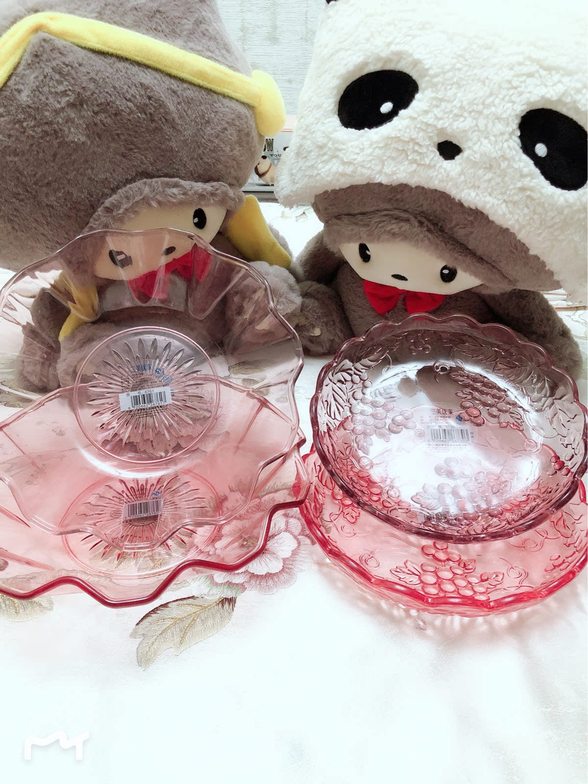 Six-piece Sanmei Plastic Yo-Jia sugar tray Fruit tray Dry fruit tray Recommended new products New plastic tray