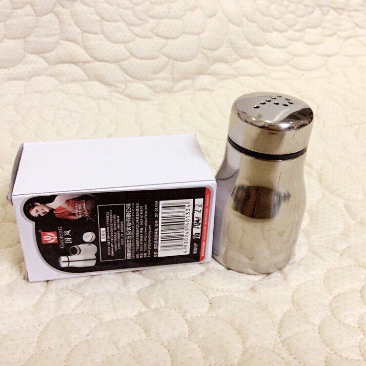 Two-piece seasoning bottle seasoning box stainless steel barbecue seasoning tank seasoning tank pepper chili powder bottle cumin