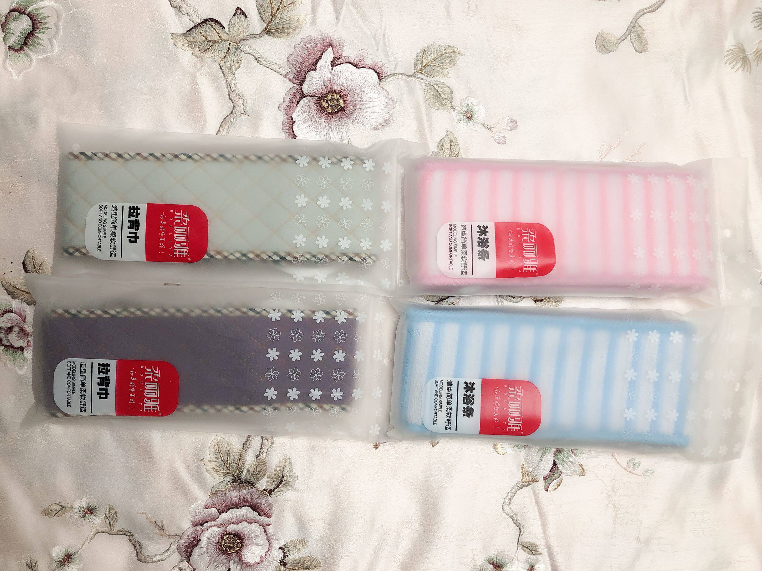 Two pieces of bath gloves, electric silicone bath brush, Ruriya, bath towel, long strip, back rub