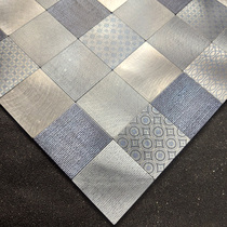 Mosaic wall sticker self-adhesive tile background wall Stainless steel metal aluminum plastic plate pattern art flower piece vintage self-adhesive