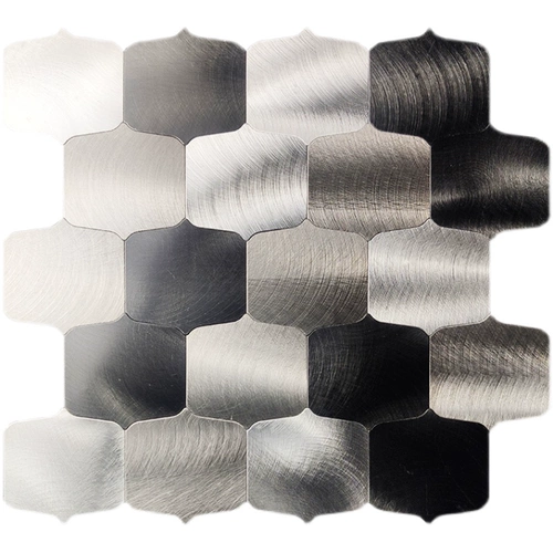 Самоклеющаяся металлическая мозаика на стену из нержавеющей стали, популярно в интернете