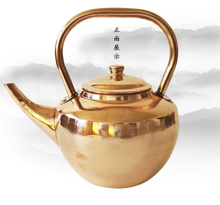 Copper pot pure copper pot pure red copper thickened burning kettle hand burning water copper pot add soup pot copper teapot-Taobao