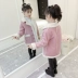 Áo len nữ cho bé gái 2018 phong cách mới quần áo thu đông cho bé lớn phiên bản Hàn Quốc của bé gái áo khoác dày cửa hàng quần áo trẻ em Áo khoác