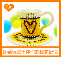 Paper edge handmade triangle insert semi-finished products home creative ornaments couple coffee cup triangle bag arrived directly assembled