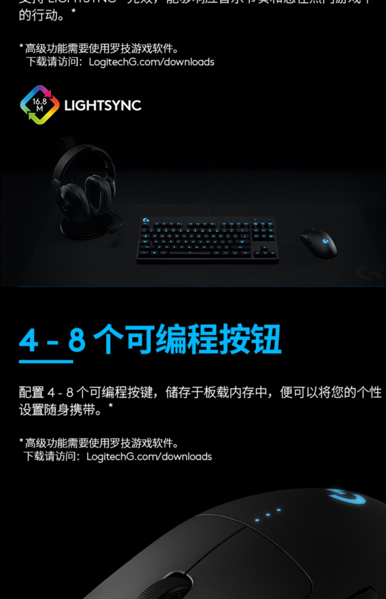 罗技gpw狗屁王一代G PRO无线游戏鼠标台式笔记本电脑机械电竞专用