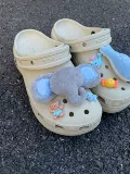 Crocs, туфли, пряжка для обуви, плюшевая кукла, белая обувь, креативный аксессуар, слон, дельфин, «сделай сам»