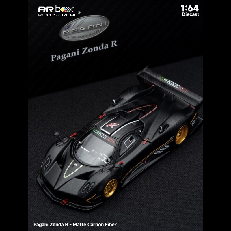 [in Stock] Ar Pagani Zonda R Matte Black Carbon Black 1/64 Beijing Hec Exhibition Limited Edition