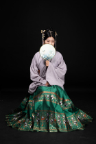 Panda makeup flower woven golden horse face skirt fabric Hanfu Ming makeup flower fabric Le Xinglong Textile Panda Hanhan cloth