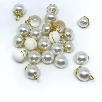White high-end pearl button Round pearl button Hanfu pearl button Shirt cardigan button Dress decoration button