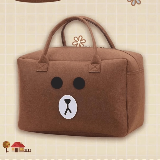 Cartoon bag travel bag storage handbag large capacity children's duffle bag trolley bag luggage felt bag lightweight