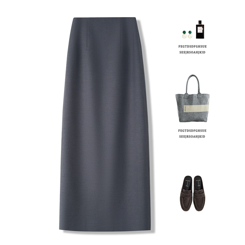 Kk Home/Acetate Tencel Suit Skirt for Women, New Autumn High-Waisted Straight Skirt, Slim Fit and Flattering Long Skirt Kk Home/Acetate Tencel Suit Skirt for Women, New Autumn High-Waisted Straight Skirt, Slim Fit and Flattering Long Skirt