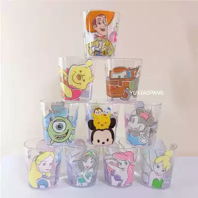 Japan original single Dini cup water cup Cartoon water cup transparent cup Environmentally friendly plastic mouthwash cup 320ml