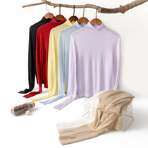 Ku Yin Guardian worsted pearl cashmere island fine seamless full-shaped two lapels long sleeve slim base shirt