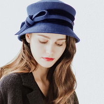 The era of Ku Yin Peng skirt British retro celebrity hat wool hat lady autumn and winter Joker