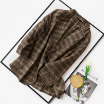 Kuyin Holmes Qualcomm Qin Ruigan New Line check linen suit thin blazer