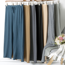 Kuyin headwind chao close-fitting soft island essence 18-needle worsted cashmere seamless fashion casual pants