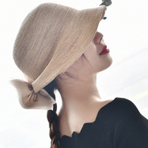 Ku Yin looked back at the straw hat sun hat Beach beach hat lady spring and summer hat fashion Korean version of the tide
