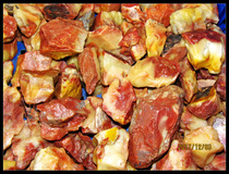 Sanbaozhai old red hibiscus stone original stone Fujian Shoushan stone seal handle ornaments 500g