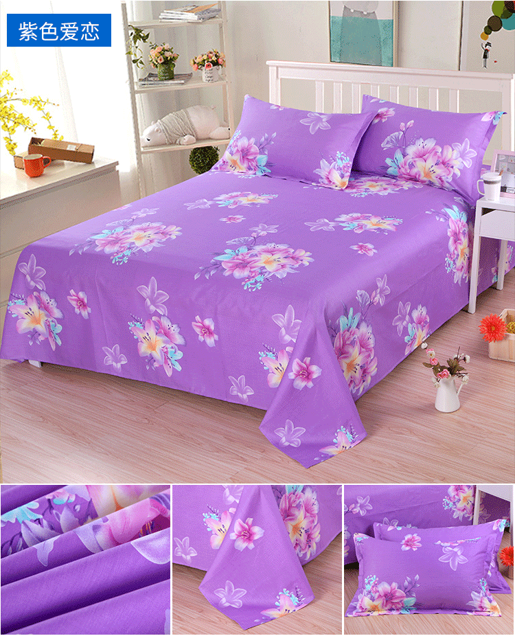 Khăn trải giường bằng vải cotton đơn chăn đơn che phủ giải phóng mặt bằng tăng 炕 đơn ba mảnh tùy chỉnh - Khăn trải giường tấm ra trải nệm