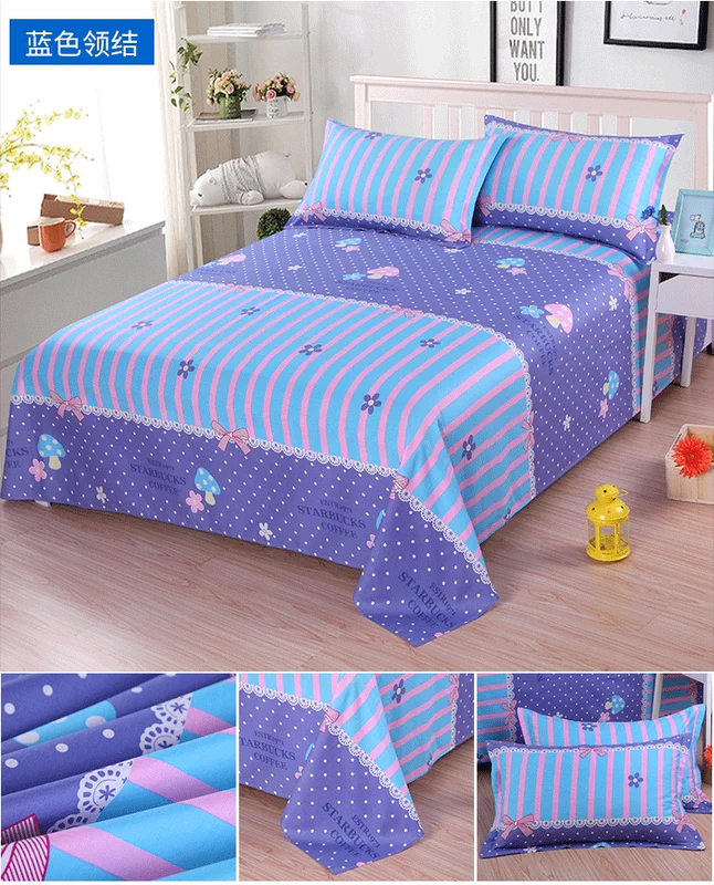 Khăn trải giường bằng vải cotton đơn chăn đơn che phủ giải phóng mặt bằng tăng 炕 đơn ba mảnh tùy chỉnh - Khăn trải giường