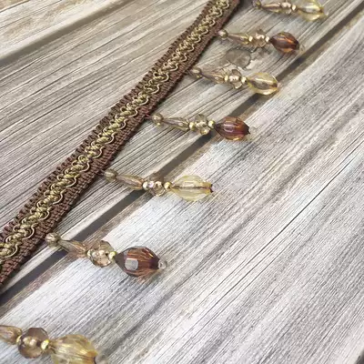 European-style curtain lace crystal beads splicing spike edge window curtain tablecloth hanging spike hanging bead yarn curtain plus hanging pendant