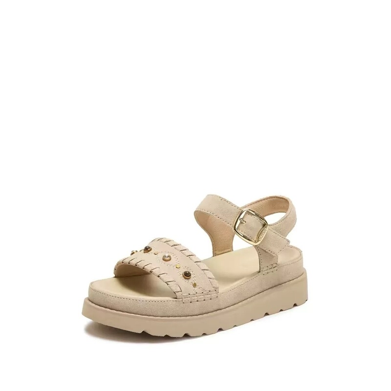 Same Style as in the Mall, 2026 Summer New Model Peninsula Holiday Thick-Soled Height-Increasing Casual Sandals Versatile Women's Shoes Elj13Bl6