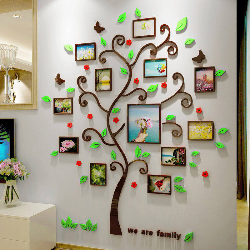 Photo frame Photo wall 3D Lenticular acrylic wall sticker Office culture wall Living room Bedroom entrance wall decorative painting