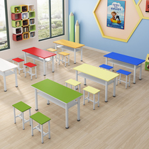 Kindergarten primary and secondary school desks and chairs School training tables and chairs combination Tutoring classes Desks and chairs Double long desks