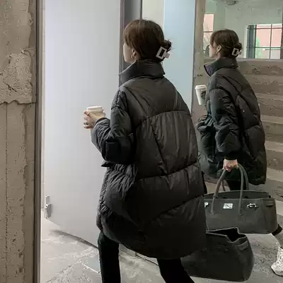 Cotton clothes female ins Hong Kong style 2020 new winter and Korean version of loose burst down cotton clothes small bread clothes jacket