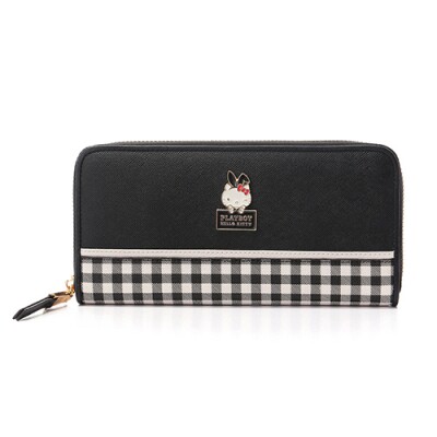 Playboy x Hello kitty Bunny Girl Kitty Series Organ-style Long Clip - Versatile Plaid