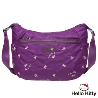 Hello Kitty Katie Waltz Series Bow Embroidery Large Side Backpack Purple - Taobao