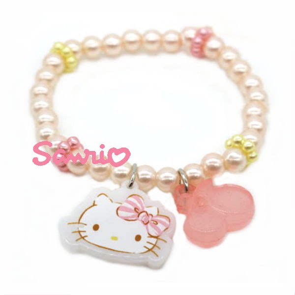 Sanrio HELLO KITTY Beads Cherry Large Face Child Bracelet