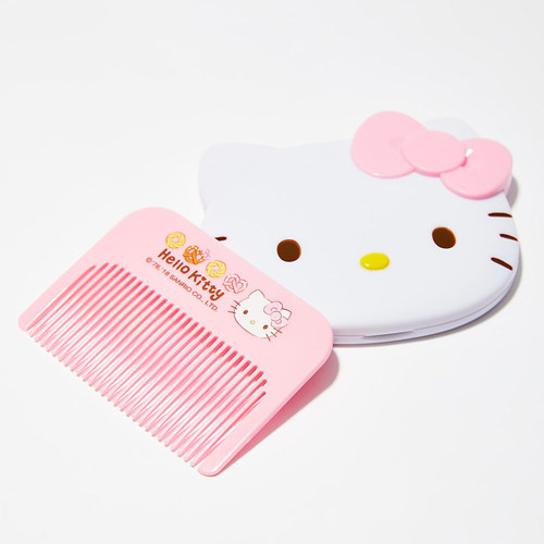 Sanrio Hello Kitty Big Face Styling Makeup Mirror Comb Suit Combination