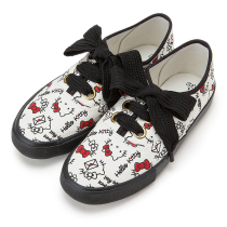 HELLO KITTY JAPAN QUALIFIED KT GRAFFITI BUTTERFLY KNOT STRAP CANVAS LEISURE SHOES