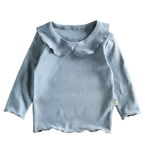 Осенний хлопковый эластичный детский базовый приятный телу лонгслив, детская одежда